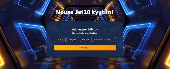 Jet10 Casino kotiutus ja talletus onnistuu pikana Briten avulla.