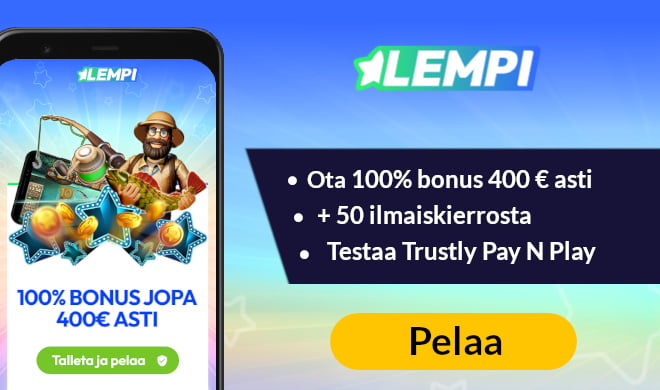 Ota Lempi Casino testiin pikana ja lunasta 125% bonus.