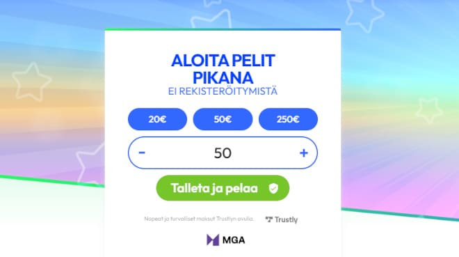 Lempi Casino kotiutus ja talletus onnistuvat pikana Trustlyn avulla.