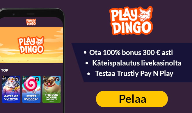 Playdingo Casino tarjoaa pelit pikana ja hyvät edut uusille pelaajille.