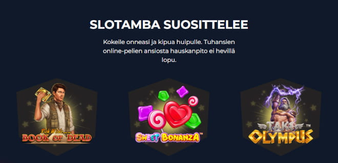 SlotAmba pelit pitävät sisällään yli 4 500 kasinopelin valikoiman.