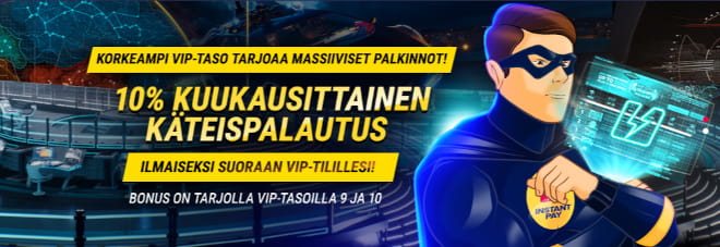 InstantPay kampanjat tuovat paljon rahanarvoisia etuja etenkin VIP-ohjelman kautta.