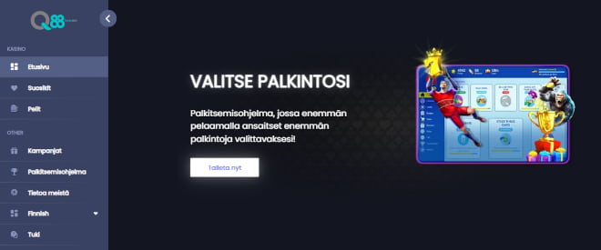 Hanki Q88Bets Casino kokemuksia pelaamalla ja hankkimalla palkintoja.