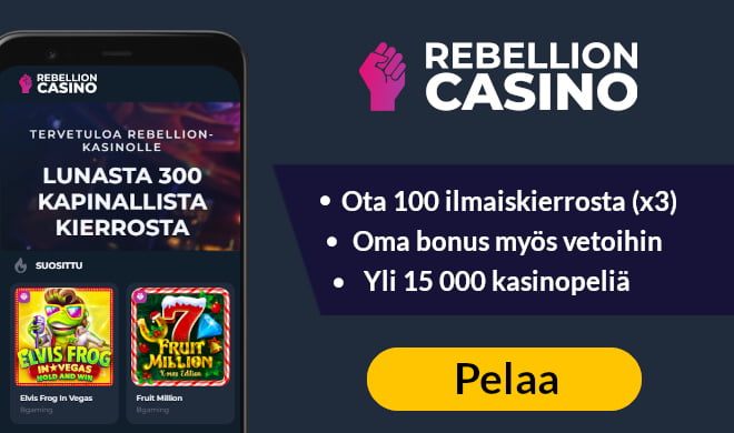 Rebellion Casino tarjoaa erinomaiset edut kaikille pelaajille, katso bonuskoodit.