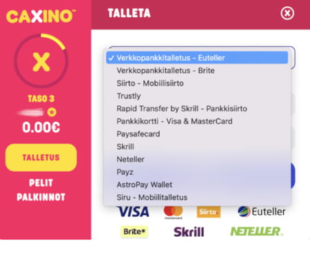 Caxino on Siirto casino, jonka lisäksi tarjolla on myös monipuoliset vaihtoehdot.