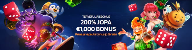 Lunasta 200% RedDice bonus ja triplaa talletus jopa 1 000 € asti.