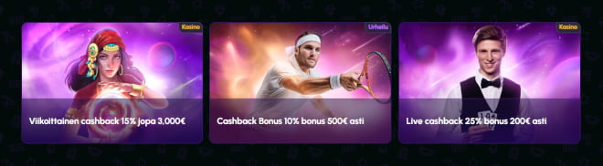 Hyödynnä Nova Jackpot cashback ja lunasta käteispalautusta kolikkopeleistä, livekasinolta tai vedonlyönnistä.