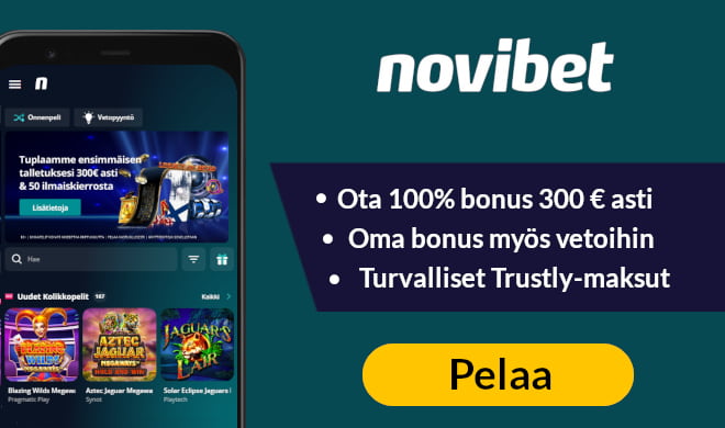 Novibet Casino tarjoaa erinomaiset puitteet kolikkopeleihin ja vedonlyöntiin.