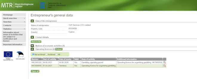 Virolaiset kasinot lisessi tiedot löytyvät joskus ihan kasinon sivuilla olevaa EMTA-logoa klikkaamalla.