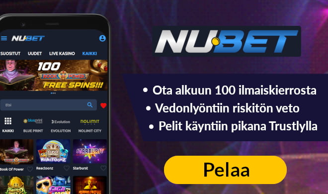 Ota NuBet Casinon 100 ilmaiskierrosta.