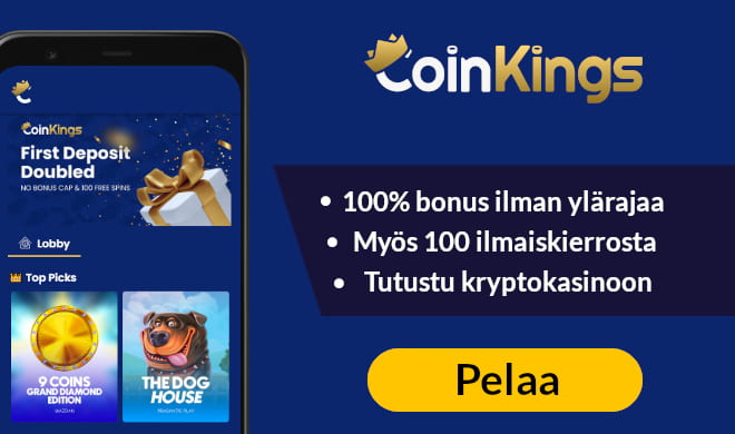 CoinKings Casino on kryptokasino, testaa.