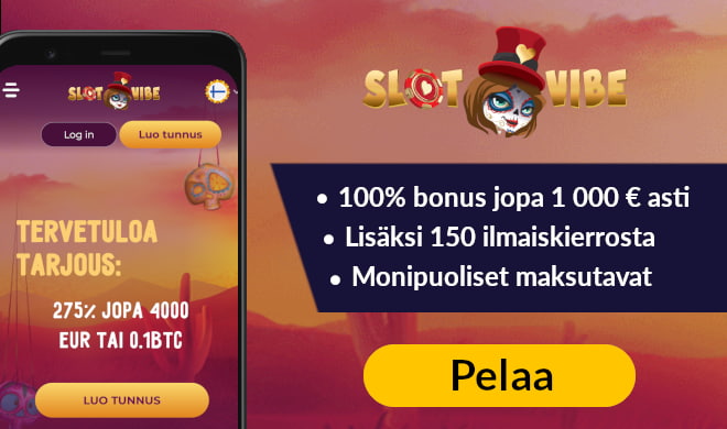 Slotvibe Casino tarjoaa huimat bonukset jopa neljälle ensimmäiselle talletukselle.