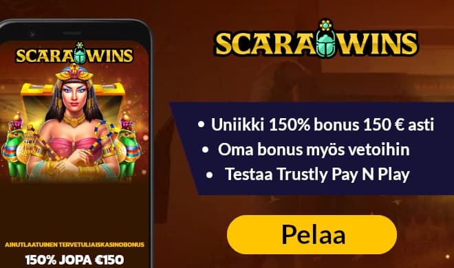 Lue Scarabet Casino arvostelu ja hyödynnä uniikki bonus.