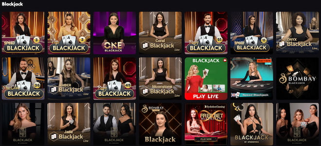 Hyvä blackjack kasino tarjoaa runsaan valikoiman erilaisia blackjack pelejä.