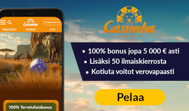 Casimba Casino tuplaa ensitalletuksesi jopa 5 000 euroon asti.