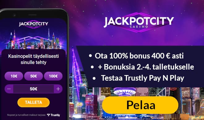 Lue JackpotCity Casino arvostelu ja lunasta non sticky bonuksia.