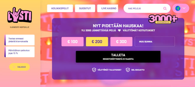 Hanki Lysti Casino kokemuksia pikana.