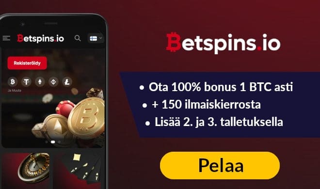 Ota Betspins.io Casinon 100% ensitalletusbonus.