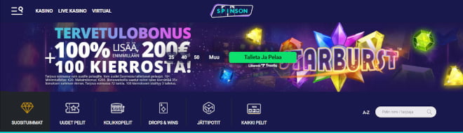 Hanki Spinson Casino kokemuksia nyt pikana.