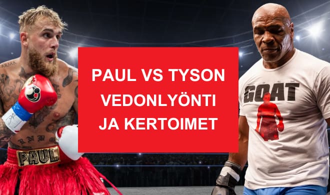 Jake Paul vs Mike Tyson Vedonlyönti ja Kertoimet