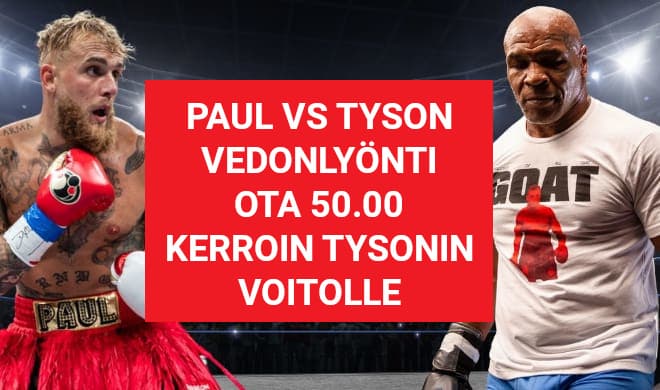 Jake Paul vs Mike Tyson Vedonlyönti ja Kertoimet