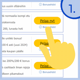 Valitse pokerisivu listaltamme.