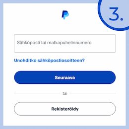 Kirjaudu PayPal-tilillesi vahvistamaan siirto.