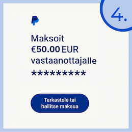 Summa siirtyy hetkessä pelitilisi saldoon.
