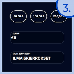 Saat no deposit bonuksen tallettamatta.