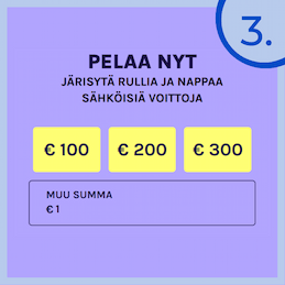 Syötä talletusikkunaan summaksi 1e.