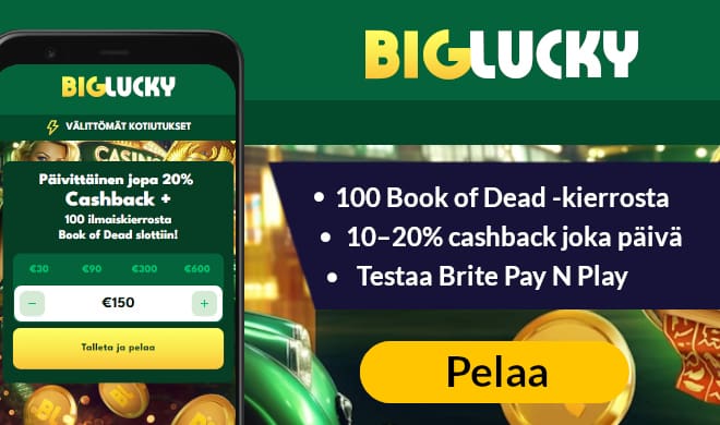 Lue BigLucky Casino arvostelu ja pelaa pikana.