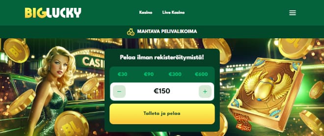 Hanki omia BigLucky Casino kokemuksia.