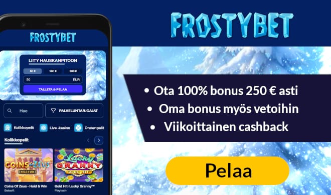 Lue FrostyBet Casino arvostelu ja ota bonus.