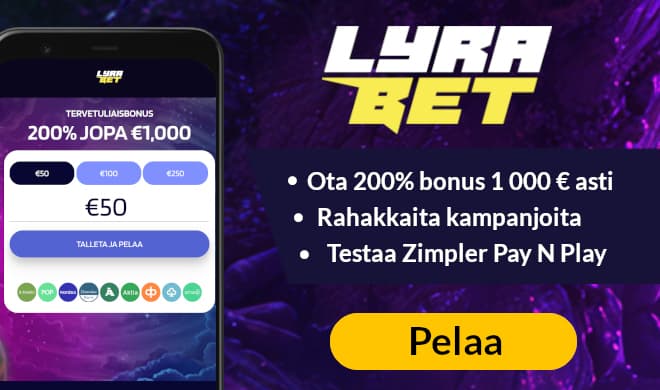 Lue LyraBet Casino kokemuksia ja ota harvinainen bonus.