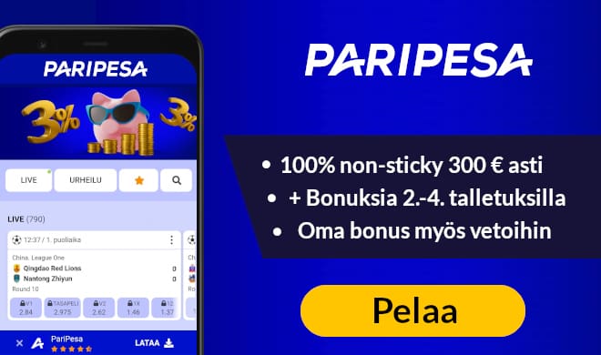 Lue PariPesa Casino arvostelu ja ota bonus.