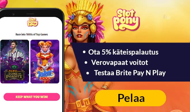 Lue Slotpony Casino arvostelu ja hyödynnä palautus.
