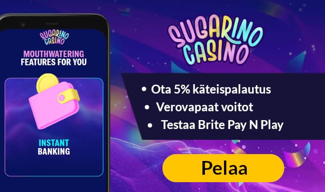 Lue SugarinoCasino arvostelu ja aloita pelit.