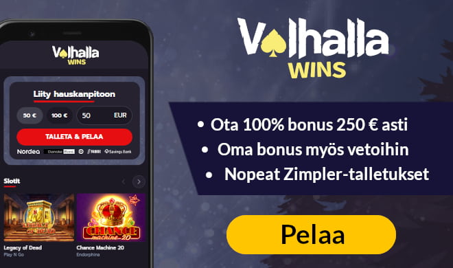 Lue ValhallaWins Casino kokemuksia ja ota bonus.