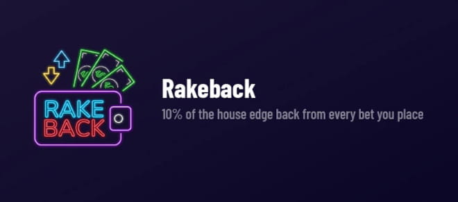 VegasCasino palkitsee pelaajat rakebackilla.