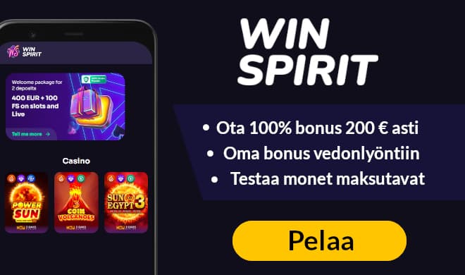 Lue WinSpirit Casino arvostelu ja ota uuden pelaajan bonukset.