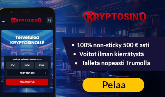 Lue Kryptosino Casino arvostelu ja ota bonus ilman kierrätystä.
