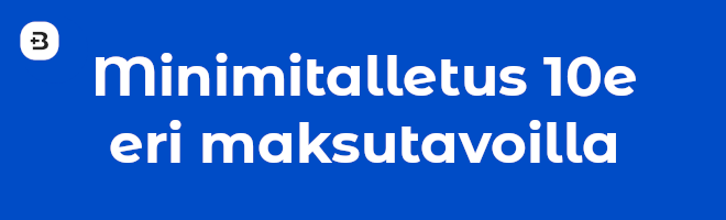 Minimitalletus 10e eri maksutavoilla.