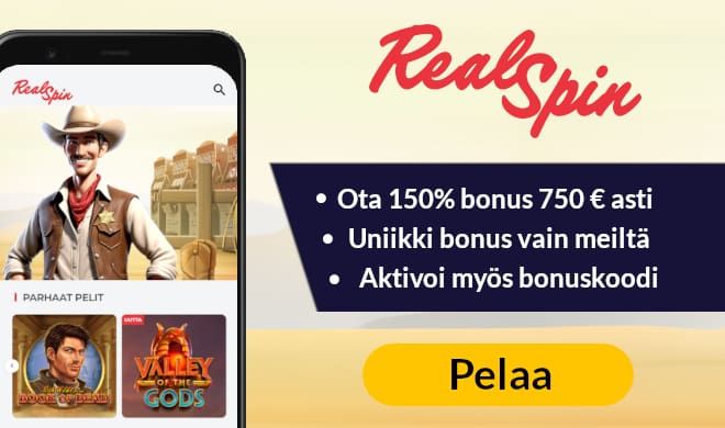 Lue RealSpin Casino arvostelu ja ota bonus.