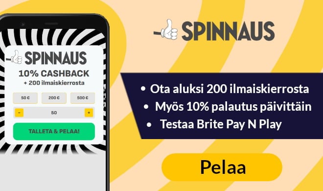 Lue Spinnaus Casino arvostelu ja ota bonus.