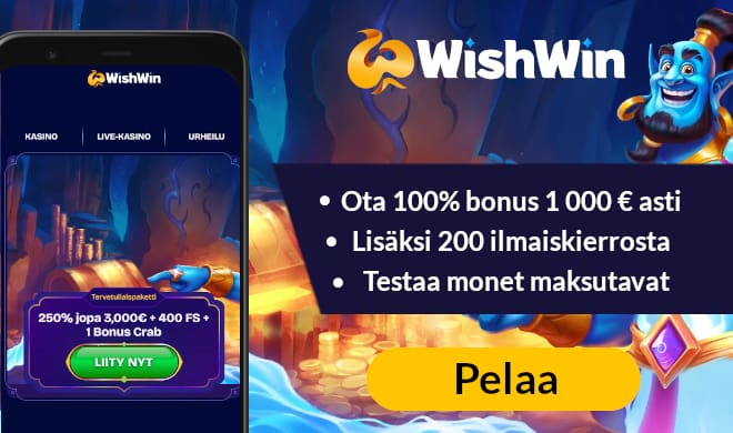 Lue Wishwin Casino arvostelu ja ota tervetulobonukset.