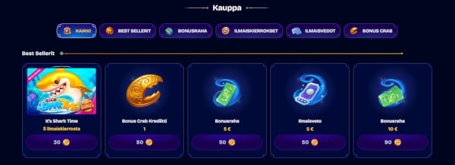 Wishwin kasinon bonuskaupasta voi lunastaa haluamansa edut.