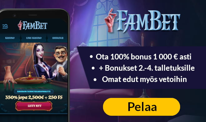 Lue Fambet Casino arvostelu ja ota iso bonus.