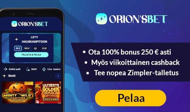 Lue OrionsBet Casino arvostelu ja ota bonus.