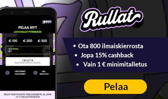 Lue Rullat Casino arvostelu ja ota ilmaiskierrokset.