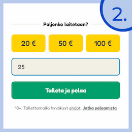 Syötä summa, jonka haluat tallettaa.